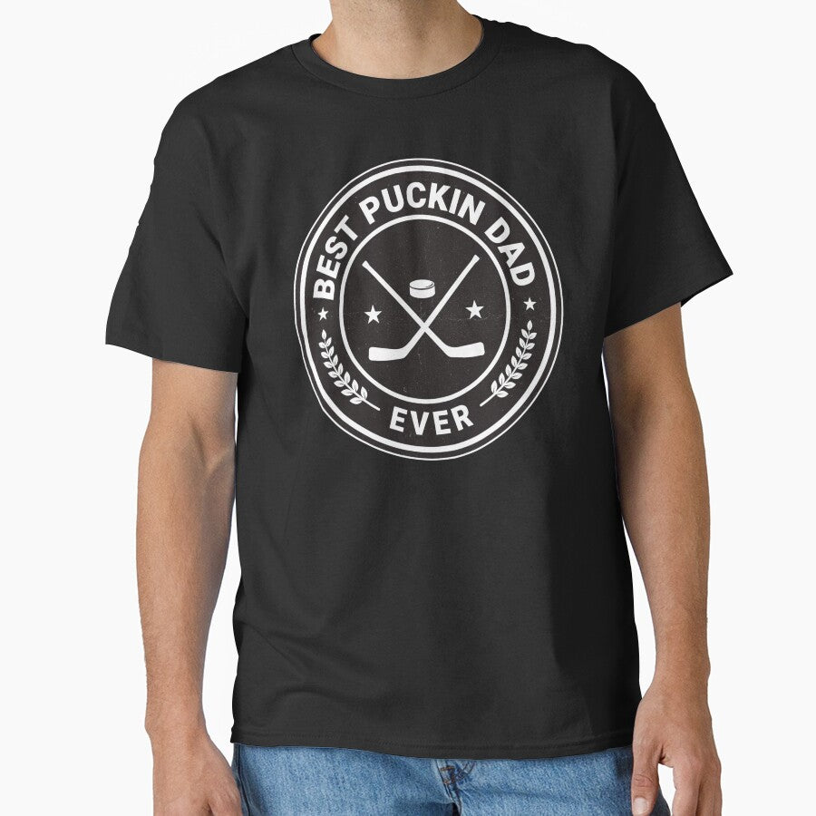 Best Puckin’ Dad Ever Shirt Hockey Player Shirt Father’s Day by faridman