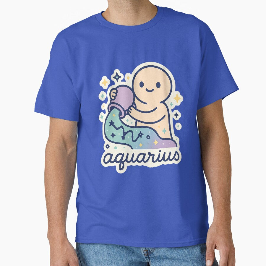 Aquarius Sticker • Cute Pastel Kawaii Zodiac PNG — SoberSips by SoberSips