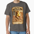 American Fighter Vintage Patriotic Design | USA Flag Graphic | Patriotic T-Shirt, Sticker & Gift by Kittcatking