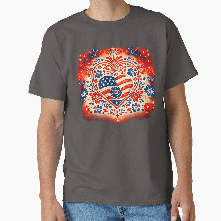 Patriotic Heart Flowers by RexNoise
