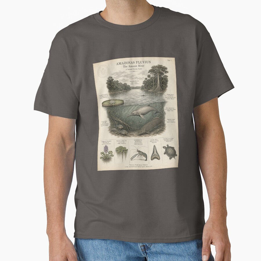 Amazonas Study — Naturalist Ink Illustration of the Amazon River by Jandedan