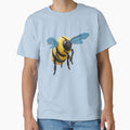 Happy bee in flight colorful cartoon bee design by SmashingDeals