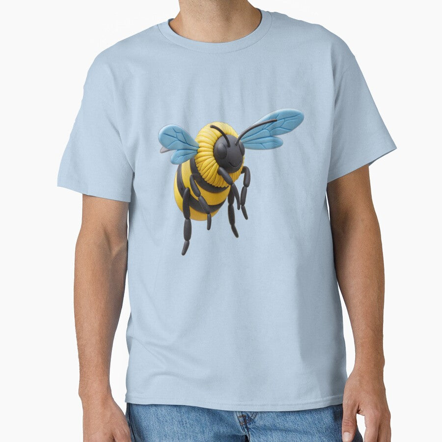 Happy bee in flight colorful cartoon bee design by SmashingDeals