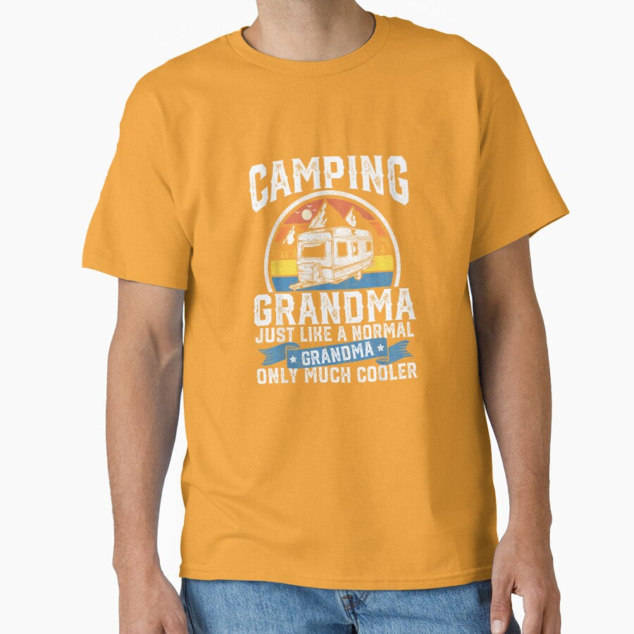 Camping Grandma Funny Camper RV Retro Outdoors Womens Gift T-Shirt by KTY-NUSS