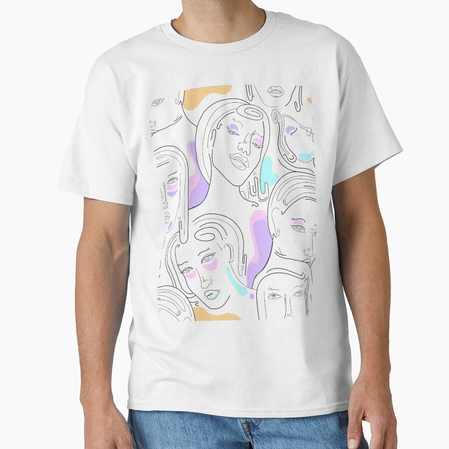 Abstract Line Art Face by Opine