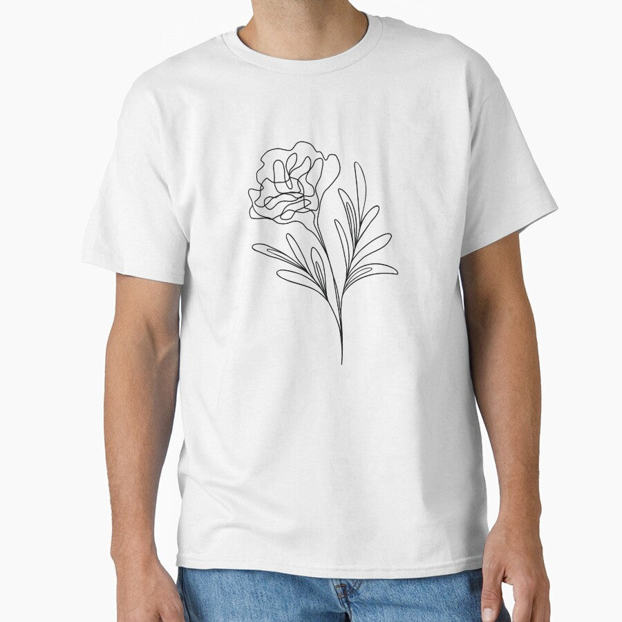 Wildflower Single Line Art by RachelFCreative