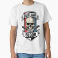 Outlaw Blood Skull & Knives Patriotic Shield by OldGloryForge