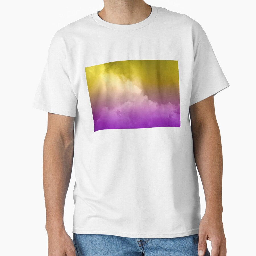 Chic Purple and Yellow Color with Gradient Rainbow Cloud by jeanyun48