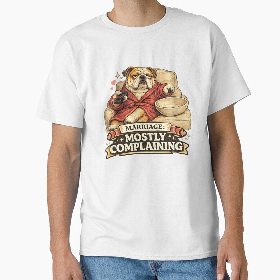 Funny Marriage Gift Husband Humor Bulldog Couple by Gentlestate