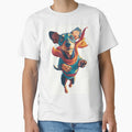 Superhero Dachshund T-shirt Design - Flying Dog Illustration by DanielY01
