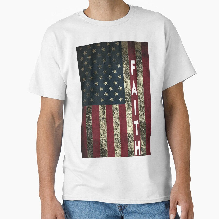 Faith Vintage American Flag by Feline Rockstars
