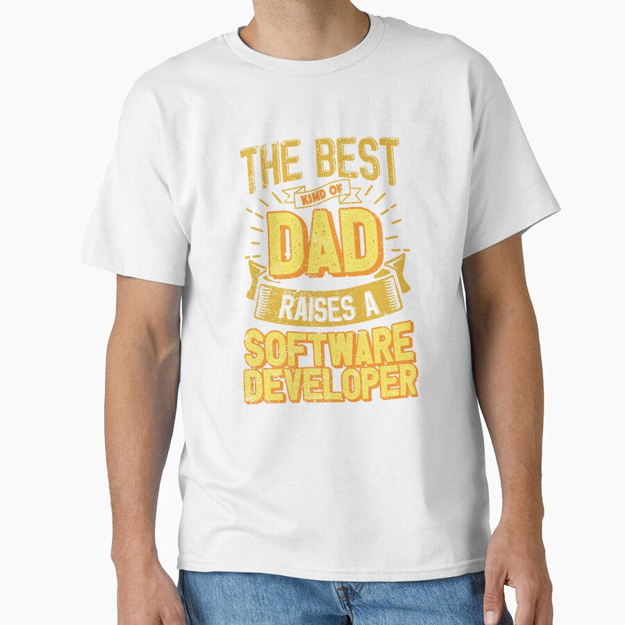 This Great Gifts For Dad From Daughter - The Best Kind Of Dad Raises a Software Developer - Unique gift for him your Father or Husband by Orange Pieces