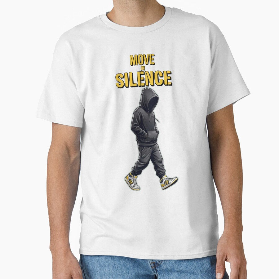 Move In Silence Stencil Streetwear Graphic Tee by STREET BOY ⭐⭐⭐⭐⭐