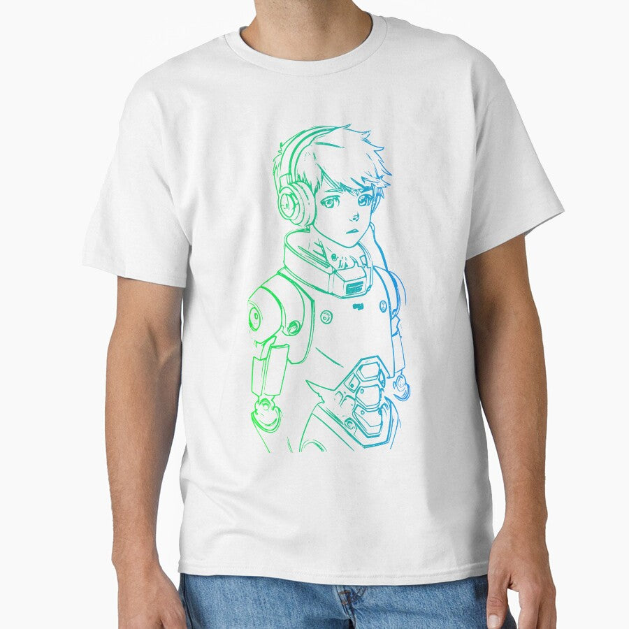 Robot boy with headphones by NewNorthstarArt