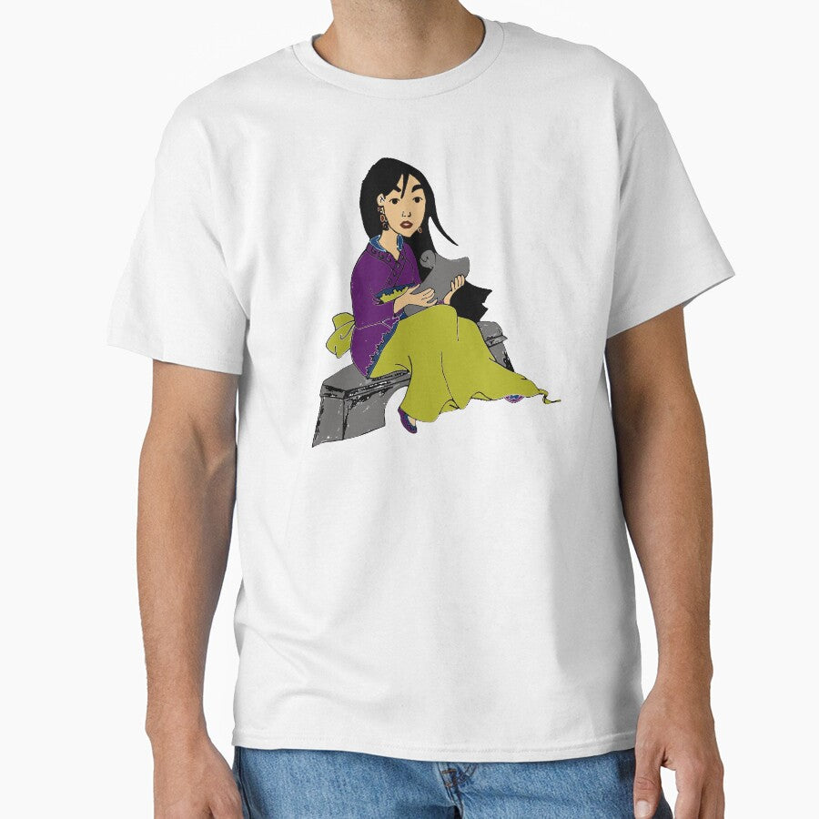 Beautiful girl reads a message design by storefunnypets