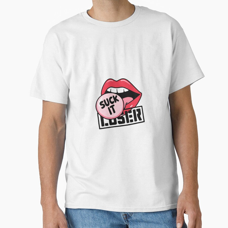 Bold Retro "Suck It" Lips Design Sticker | Funny and Edgy Graphic by HiddenHorisons
