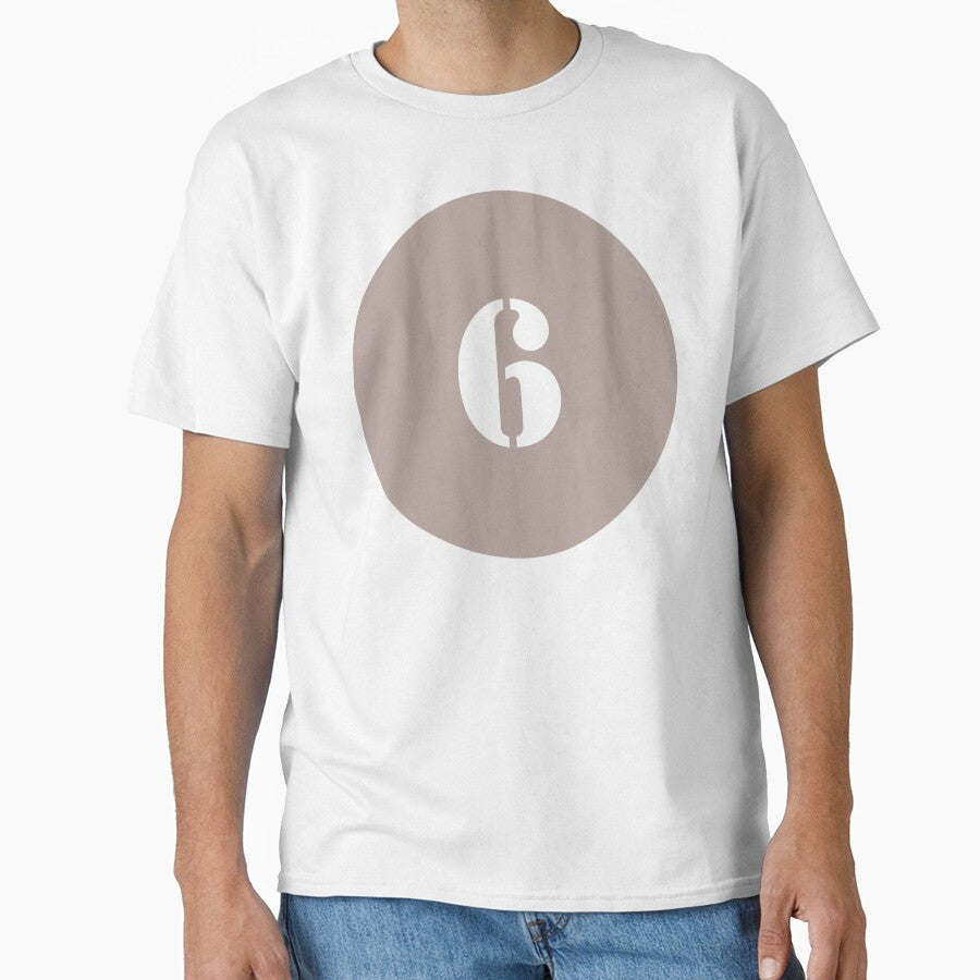 Number Six (6) in Beige Circle by Ching Teoh