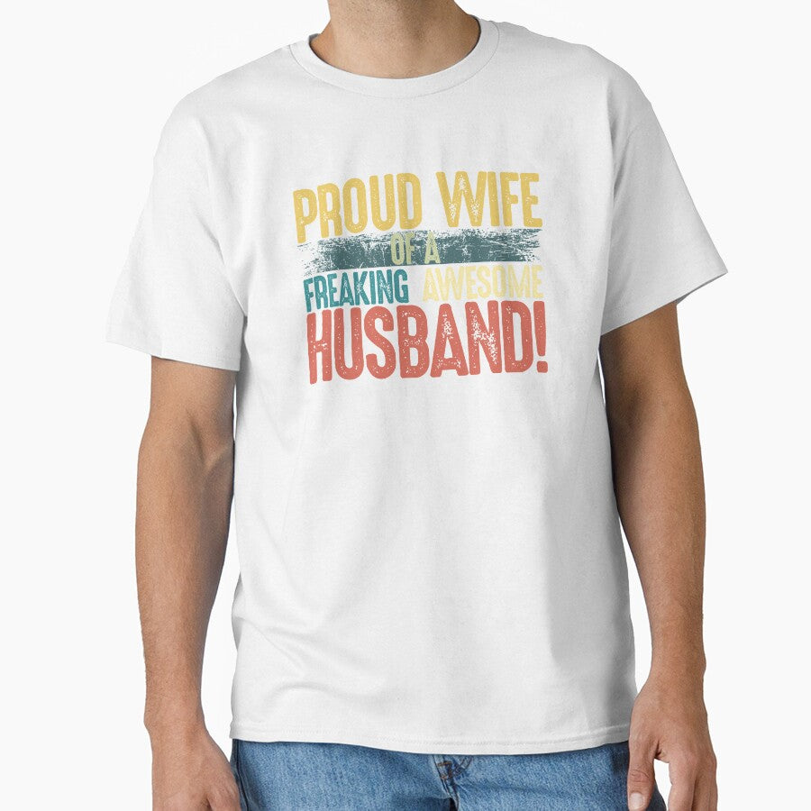 Proud Wife of Freaking Awesome Husband Vintage Colors by alenaz