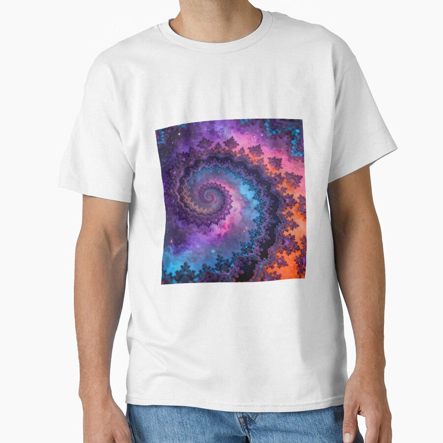 Galactic Fractal Spiral 8K | Aesthetic Neon Nebula Space Art | High-Res Cosmic Infinity Design by Badis  Mardessi