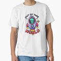 Rocket Ship with Cute Alien and 'Out of This World' Text by NattyGe