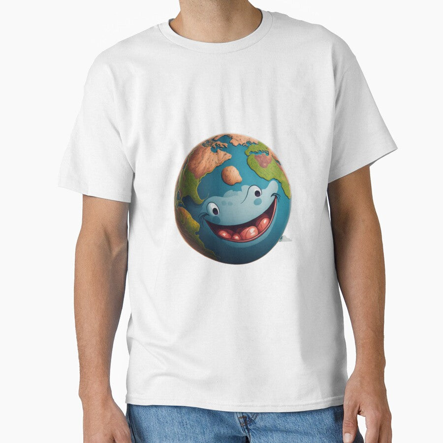 Happy Earth - Cute and Positive Illustrationn by aiprintiq