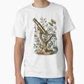 Vintage Brass Microscope with Botanical Wildflowers by carthagia