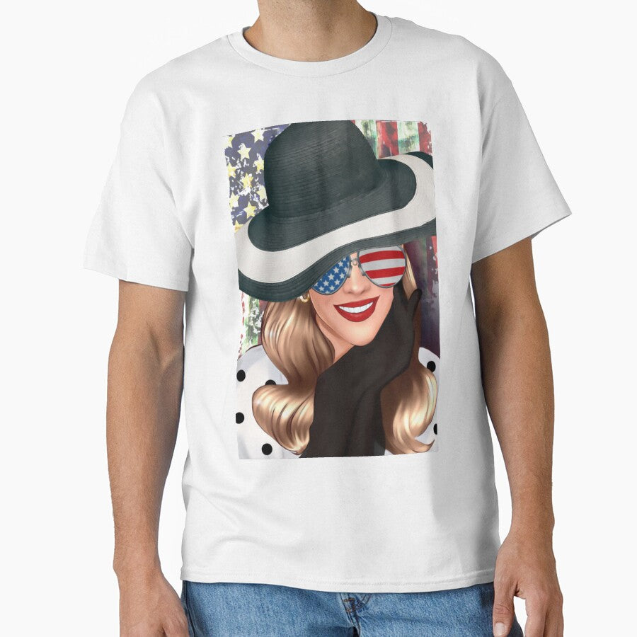 Patriotic Woman in Sunglasses by gleefulme