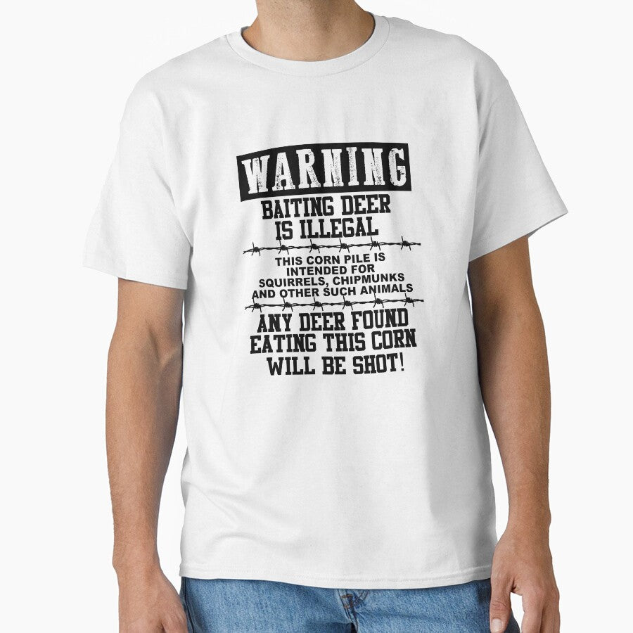 Warning Baiting Deer is Illegal black by hadleydesigns
