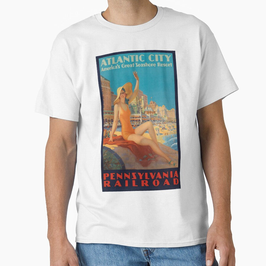 Atlantic City, Pennsylvania Railroad - Vintage Travel Poster by SALON DES ARTS