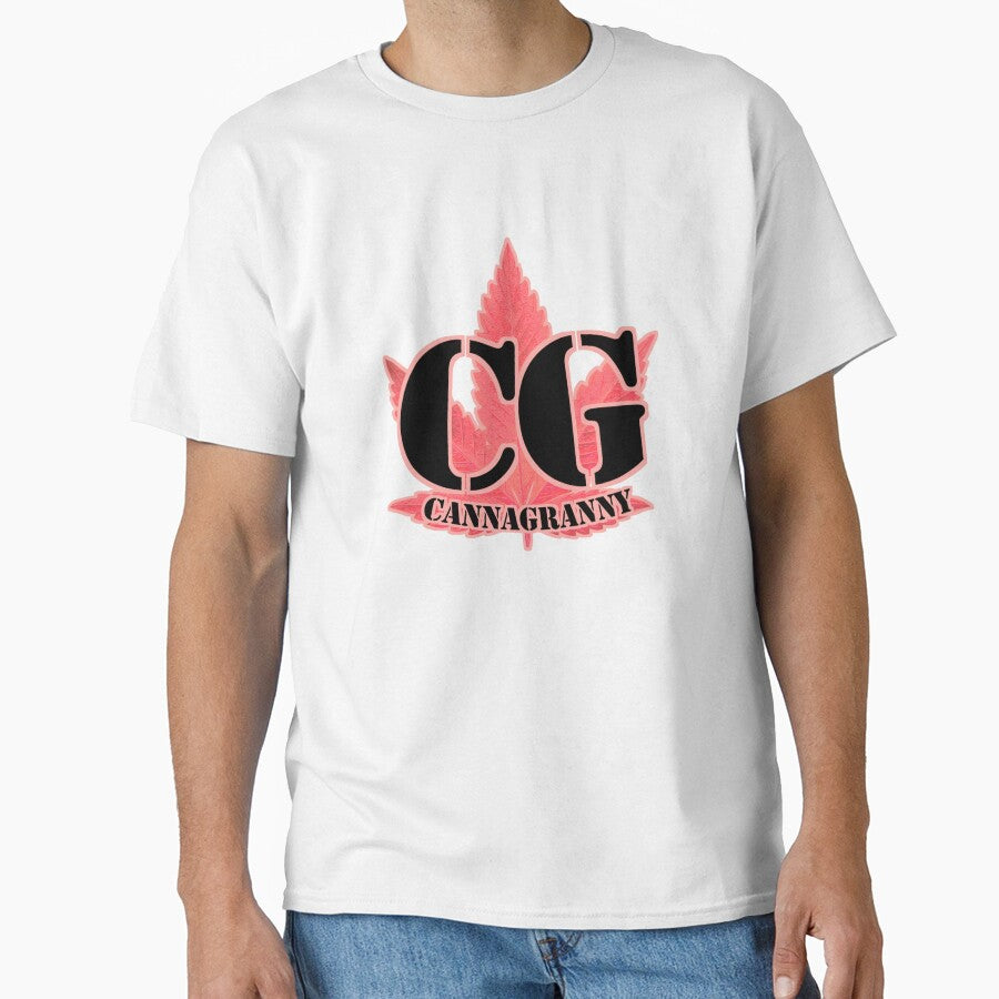 CannaGranny™ CG Pink Leaf Logo Design by  CannaGranny™