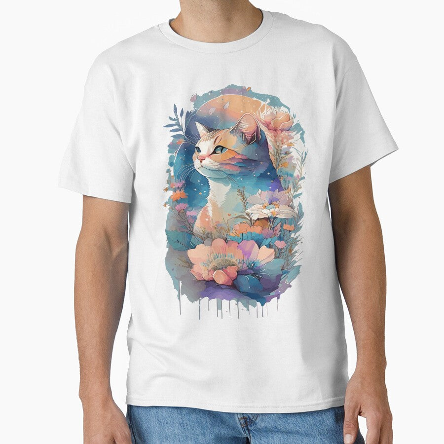 Cat pet tomcat shirt design gift idea children daughter mother gift wall art by X-ecute