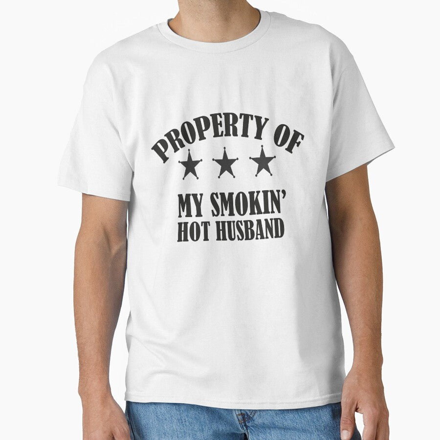 funny couple shirt-Property of My Smokin Hot husband-gift for her by ELEVATE  SHOP