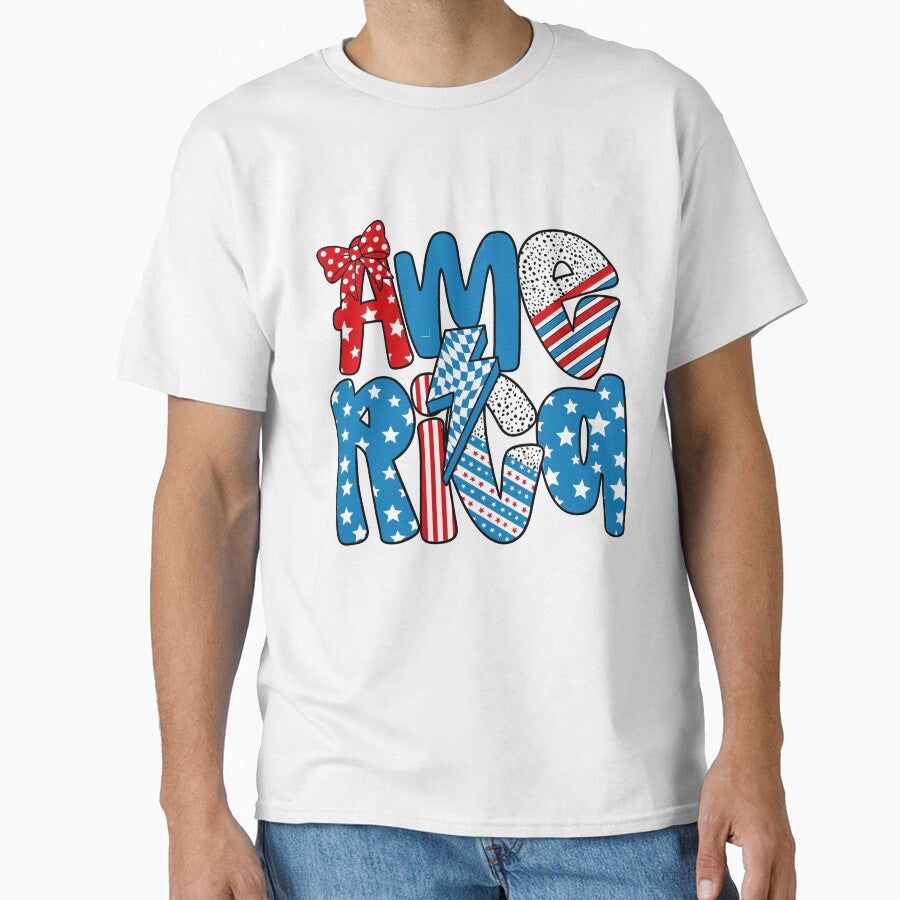 Girls Fourth of July America Bows by KroghDs