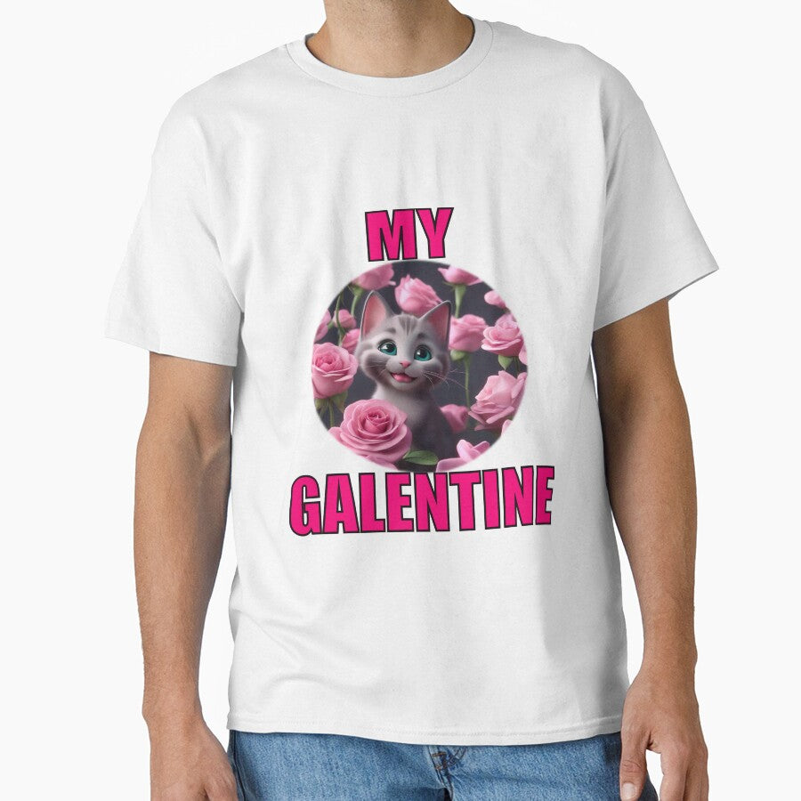 Pretty Happy and Really Super Cute kitten on Galentines day and Galentines party, gift idea for Galentines day by sailorsam1805