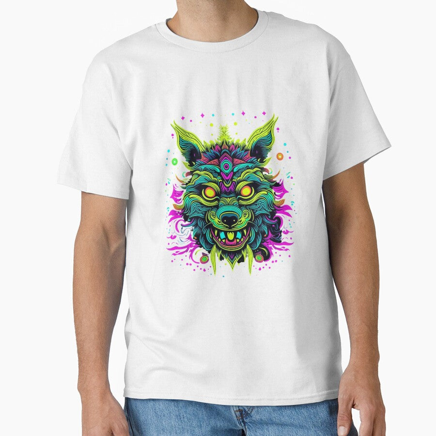Psychedelic  Wolf Art by AnalajiaDesigns