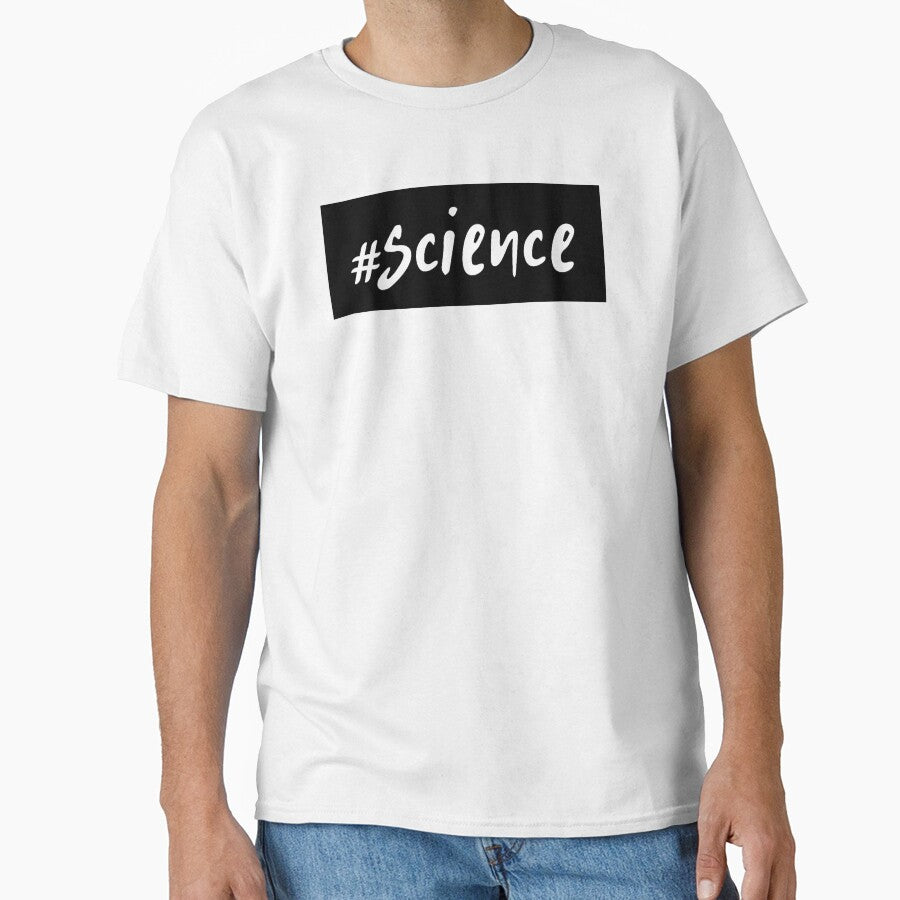 Science Word Typography Black and White Minimalist Hashtag by SoccaTamam