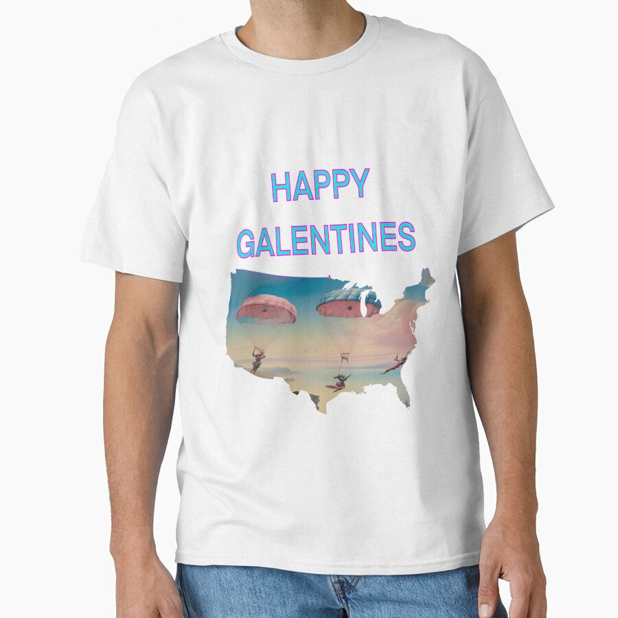 The very, very cute Parachuting Happy Galentines card, perfect gift idea for Galentines day by sailorsam1805