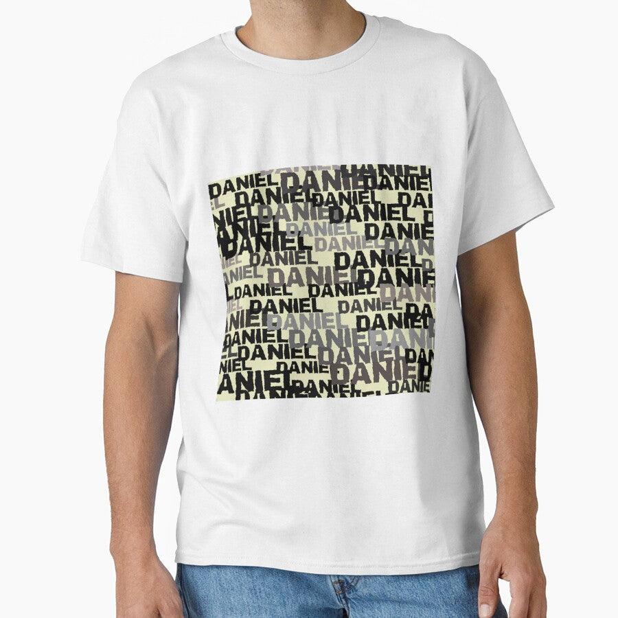Daniel Name Custom Pattern Yellow by analogsandpixel