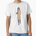 Working Girl Elegant Winter Trench Coat Art by theleftyworks