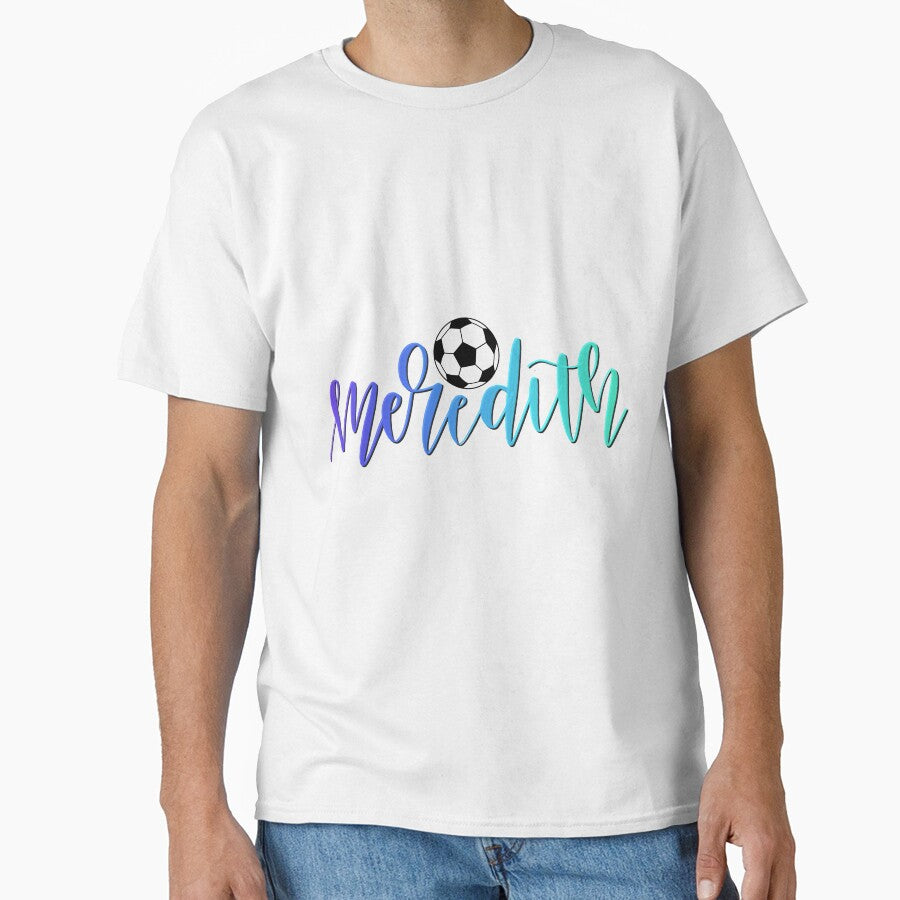 Meredith in Calligraphy With Soccer Ball by You2CartoonShop