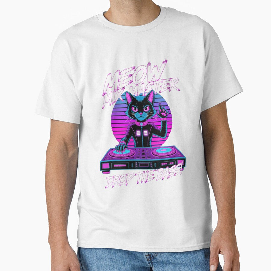 Synthwave Cat DJ – Retro 80s Vaporwave Cyberpunk EDM by BunBuntheDog-
