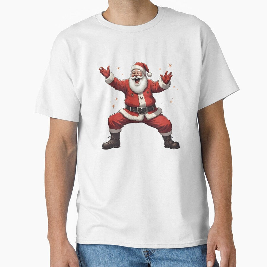 Excited Santa PNG | Happy Christmas Clipart | Cheerful Dancing Santa Sublimation File | Funny Holiday Digital Download for T-Shirts by BrightVibesshop