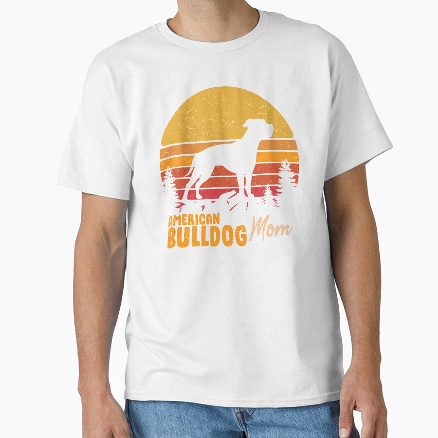American Bulldog Dog Mom Vintage Retro by rafaeltto