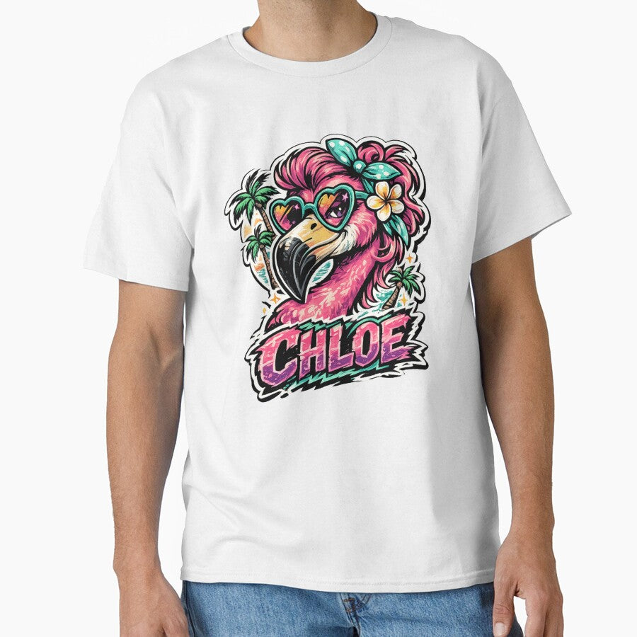 Chloe – Tropical Flamingo Name Mascot by AlexLineArt