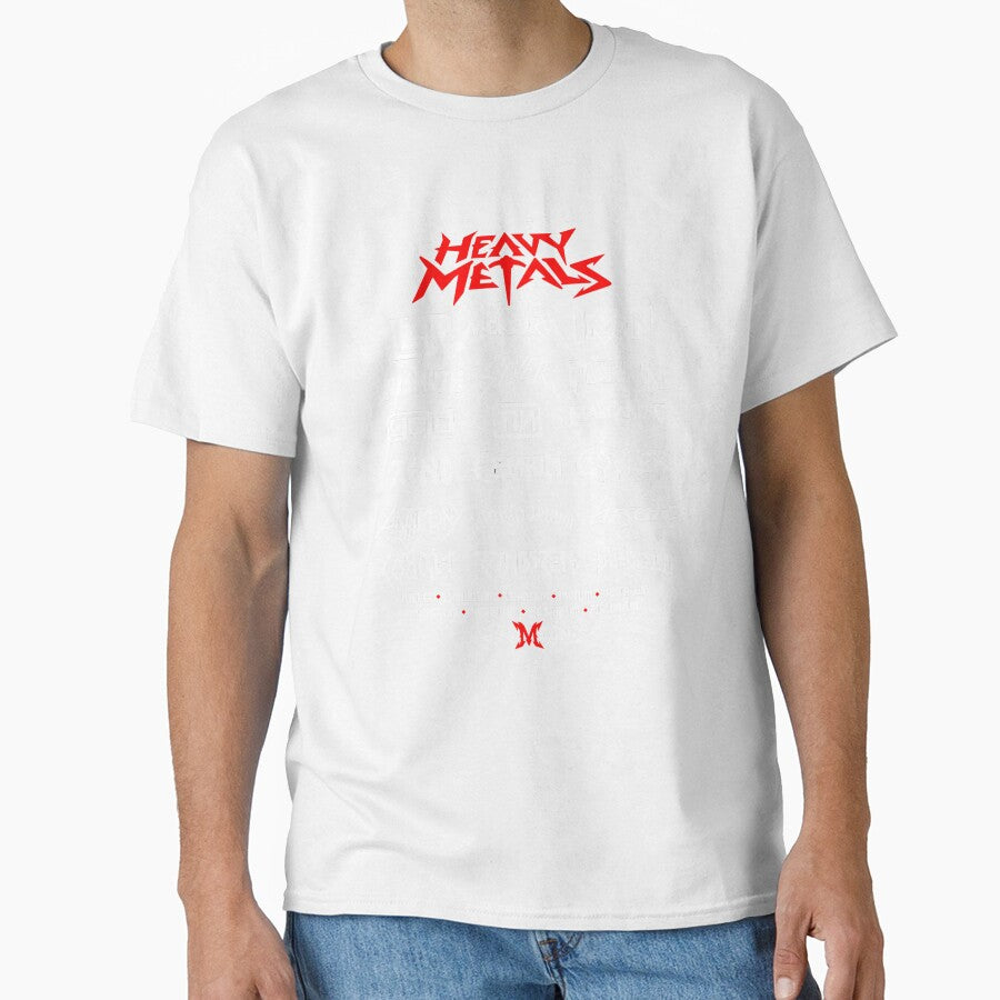 Back Print Heavy Metals Parody Red  White Edition by MinesSticker