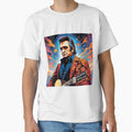 Johnny Cash Hurt With Guitar On A Trippy Background by clon-dot-net