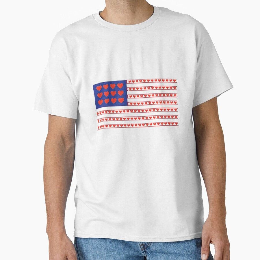 Valentines Day Vintage American Flag Hearts by rachidhaz