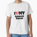 Heart Icon Simple Typography I Love My Amazon Parrot by LoviqueLab
