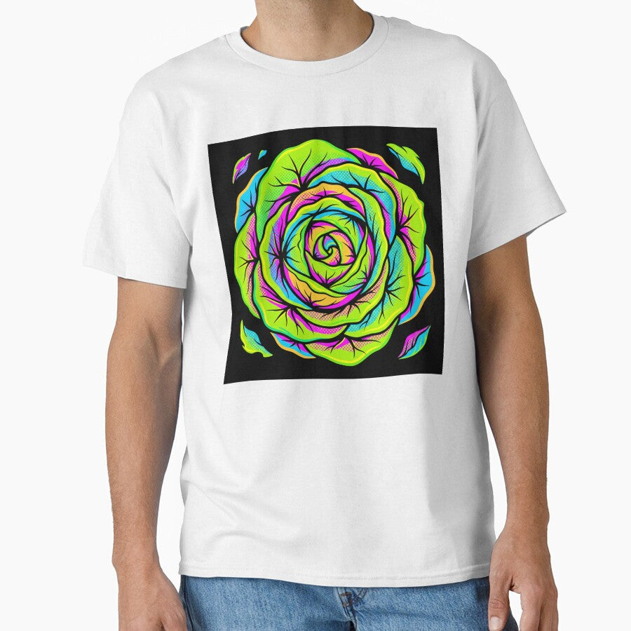 Neon Pop Art Cabbage Spiral - High Contrast Veggie Aesthetic by KuroAtelier