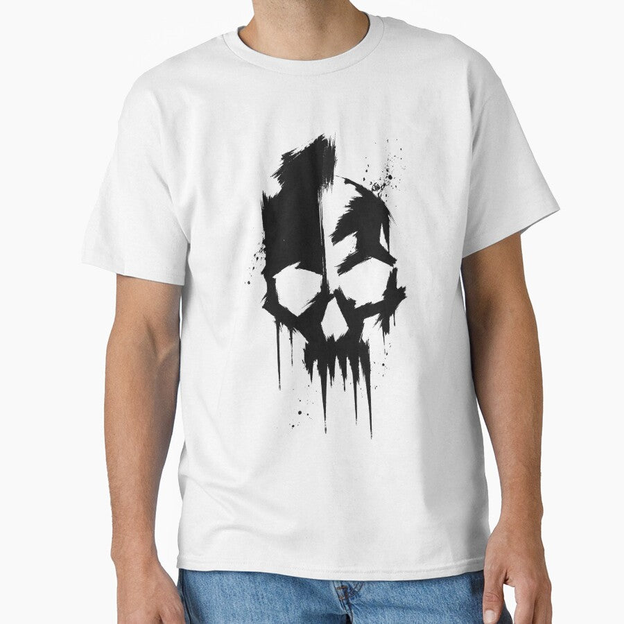 Minimalist Gothic Grunge Skull by Mystic & Celestial Art